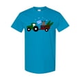 thumbnail image 1 of Inktastic Plaid Christmas Tractor with Cute Reindeer T-Shirt, 1 of 5