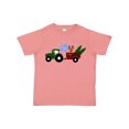 thumbnail image 1 of Inktastic Plaid Christmas Tractor with Cute Reindeer Boys or Girls Toddler T-Shirt, 1 of 5