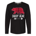 thumbnail image 1 of Inktastic Plaid Daddy Bear with Arrow Long Sleeve T-Shirt, 1 of 5