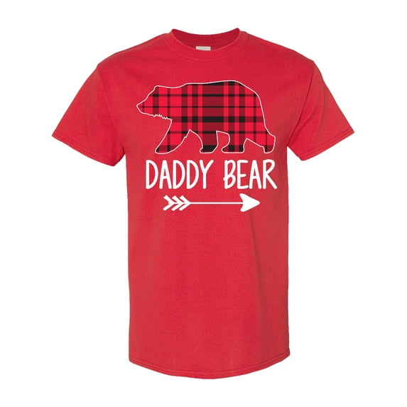 Inktastic Plaid Daddy Bear with Arrow T-Shirt