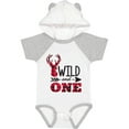 thumbnail image 1 of Inktastic Plaid Deer Wild and 1 with Arrow Boys or Girls Baby Bodysuit, 1 of 5