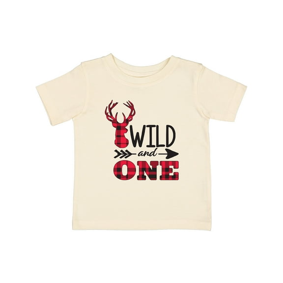 Inktastic Plaid Deer Wild and 1 with Arrow Boys or Girls Baby T-Shirt