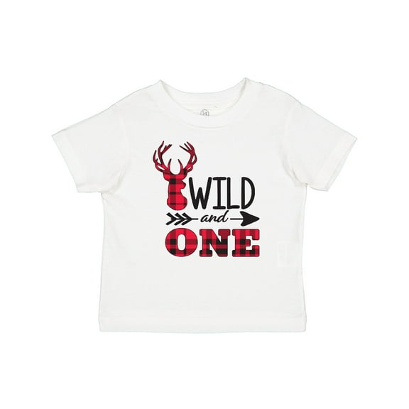 Inktastic Plaid Deer Wild and 1 with Arrow Boys or Girls Baby T-Shirt
