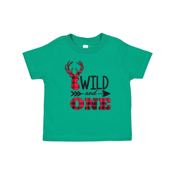 Inktastic Plaid Deer Wild and 1 with Arrow Boys or Girls Baby T-Shirt