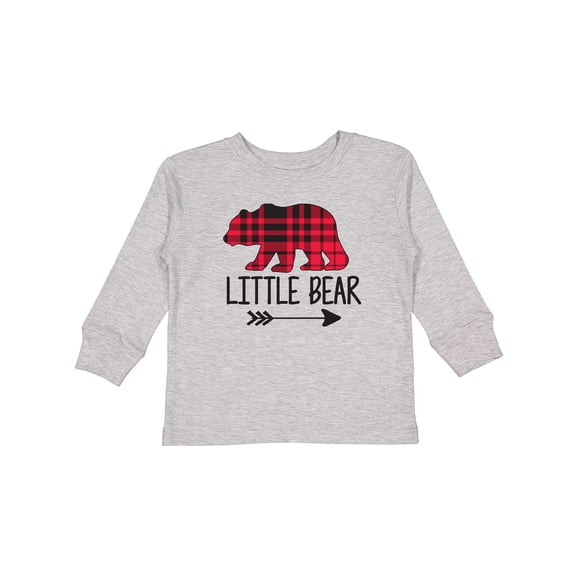 Inktastic Plaid Little Bear with Arrow Boys or Girls Long Sleeve Toddler T-Shirt