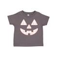 thumbnail image 1 of Inktastic Plaid Pastel Pink Pumpkin Face Halloween Decor Girls Toddler T-Shirt, 1 of 5