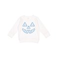 thumbnail image 1 of Inktastic Plaid Pumpkin Face Halloween Checkered Print Toddler Sweatshirt, 1 of 4