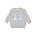 thumbnail image 1 of Inktastic Plaid Pumpkin Face Halloween Checkered Print Toddler Sweatshirt, 1 of 4