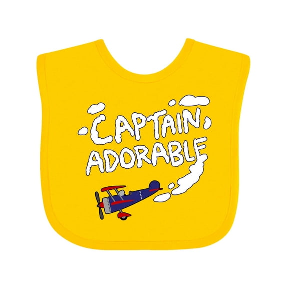 Inktastic Plane Captain Adorable Boys Baby Bib