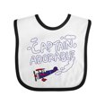 thumbnail image 1 of Inktastic Plane Captain Adorable Boys Baby Bib, 1 of 4