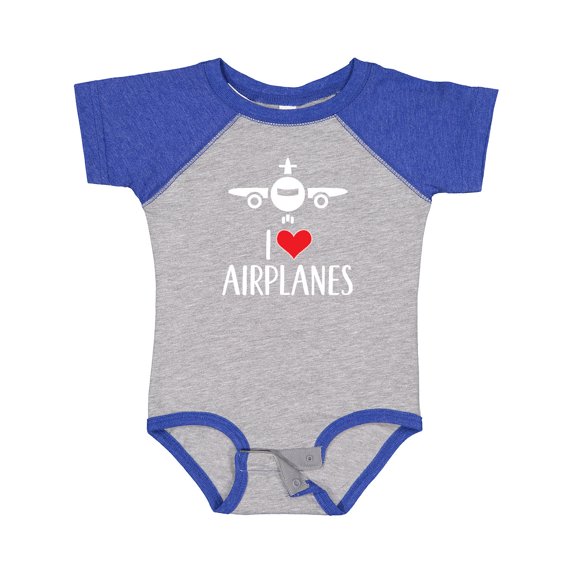 Inktastic Plane I Love Airplanes Boys or Girls Baby Bodysuit