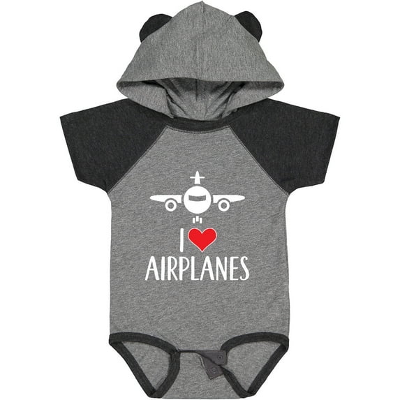 Inktastic Plane I Love Airplanes Boys or Girls Baby Bodysuit