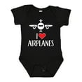 thumbnail image 1 of Inktastic Plane I Love Airplanes Boys or Girls Baby Bodysuit, 1 of 5
