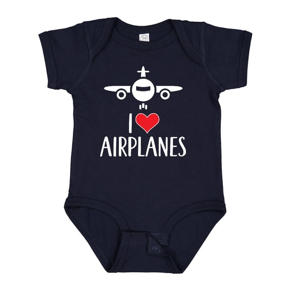 Inktastic Plane I Love Airplanes Boys or Girls Baby Bodysuit