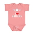 thumbnail image 1 of Inktastic Plane I Love Airplanes Boys or Girls Baby Bodysuit, 1 of 5