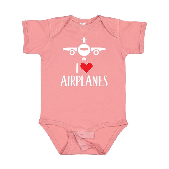 Inktastic Plane I Love Airplanes Boys or Girls Baby Bodysuit