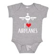 thumbnail image 1 of Inktastic Plane I Love Airplanes Boys or Girls Baby Bodysuit, 1 of 5