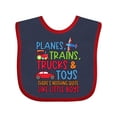 thumbnail image 1 of Inktastic Planes Trains Trucks and Toys Nothing Quite Like Little Boys Boys Baby Bib, 1 of 4