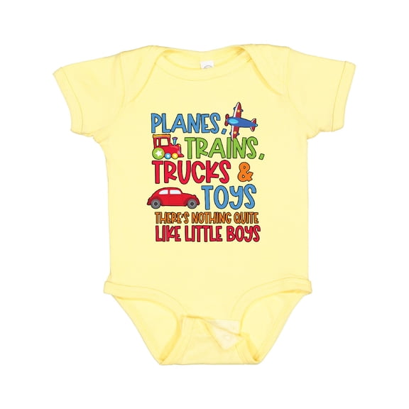 Inktastic Planes Trains Trucks and Toys Nothing Quite Like Little Boys Boys Baby Bodysuit