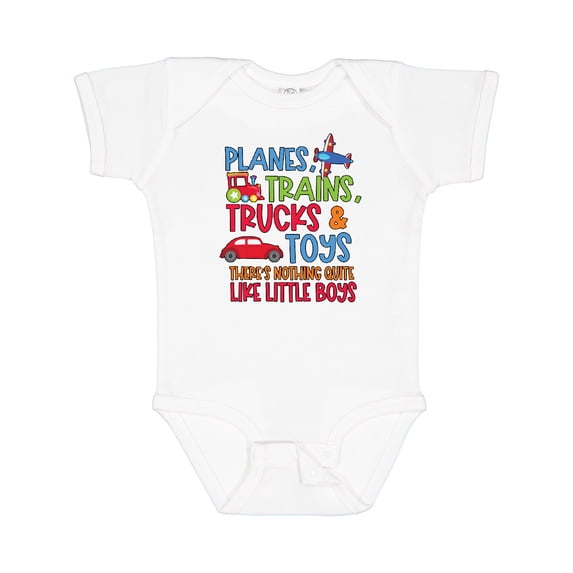 Inktastic Planes Trains Trucks and Toys Nothing Quite Like Little Boys Boys Baby Bodysuit