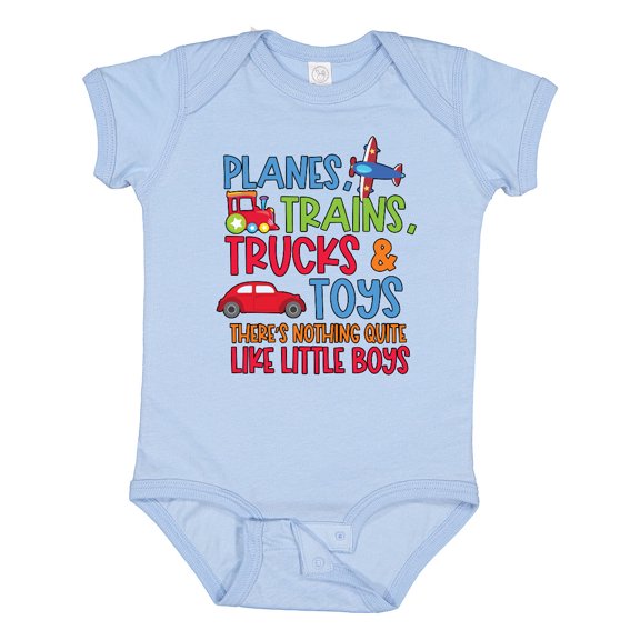 Inktastic Planes Trains Trucks and Toys Nothing Quite Like Little Boys Boys Baby Bodysuit