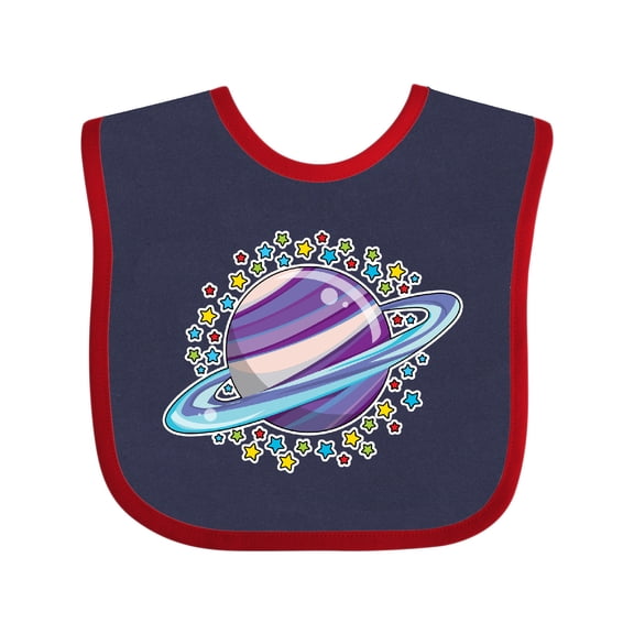 Inktastic Planet Saturn with Stars Boys or Girls Baby Bib