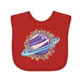 thumbnail image 1 of Inktastic Planet Saturn with Stars Boys or Girls Baby Bib, 1 of 4