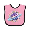 thumbnail image 1 of Inktastic Planet Saturn with Stars Boys or Girls Baby Bib, 1 of 4