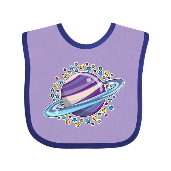 Inktastic Planet Saturn with Stars Boys or Girls Baby Bib