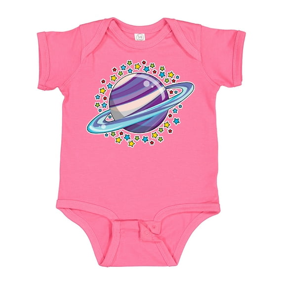 Inktastic Planet Saturn with Stars Boys or Girls Baby Bodysuit
