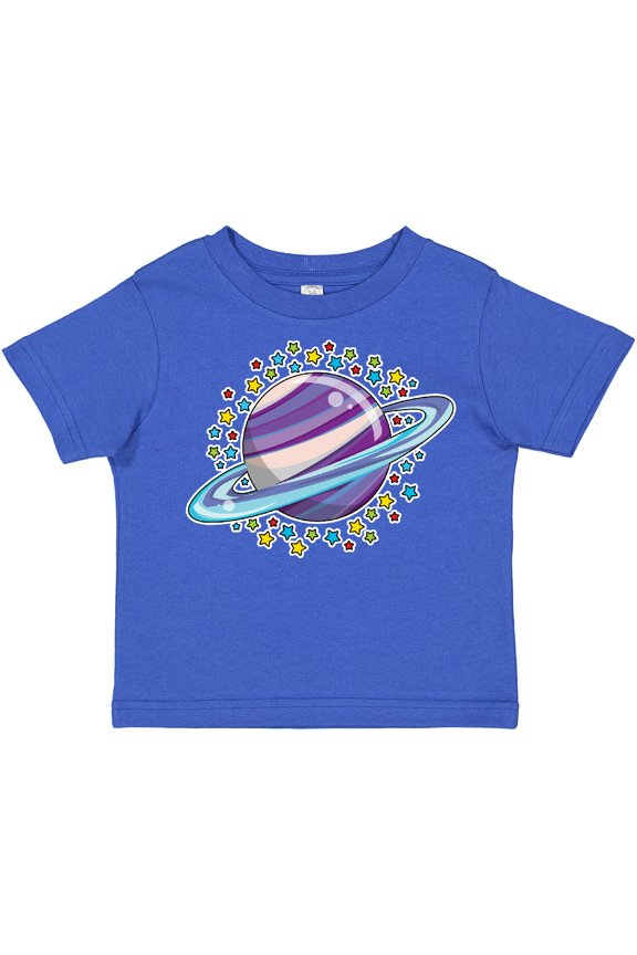 Planet Saturn with Stars Boys or Girls Toddler T-Shirt