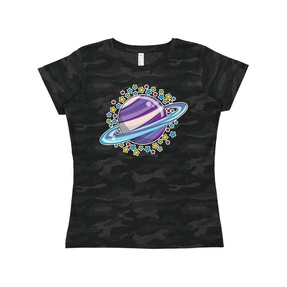 Inktastic Planet Saturn with Stars Women's T-Shirt