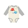 thumbnail image 1 of Inktastic Planetary Playdate Cute Earth, Mars, and Moons Boys or Girls Long Sleeve Baby Bodysuit, 1 of 5