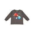 thumbnail image 1 of Inktastic Planetary Playdate Cute Earth, Mars, and Moons Boys or Girls Long Sleeve Toddler T-Shirt, 1 of 5