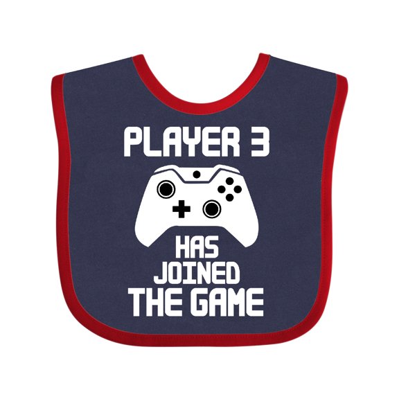 Inktastic Player 3 Has Joined the Game Boys or Girls Baby Bib