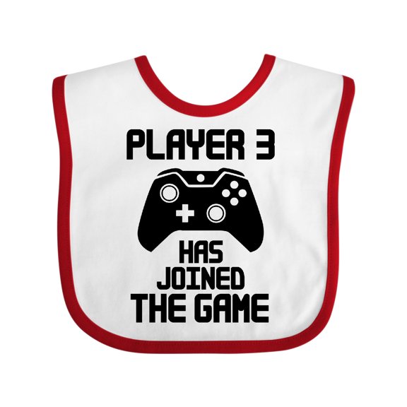 Inktastic Player 3 Has Joined the Game Boys or Girls Baby Bib