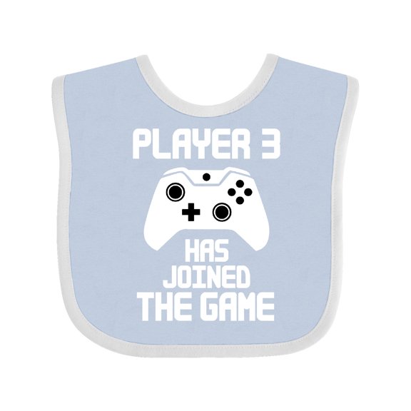 Inktastic Player 3 Has Joined the Game Boys or Girls Baby Bib