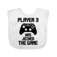 thumbnail image 1 of Inktastic Player 3 Has Joined the Game Boys or Girls Baby Bib, 1 of 4