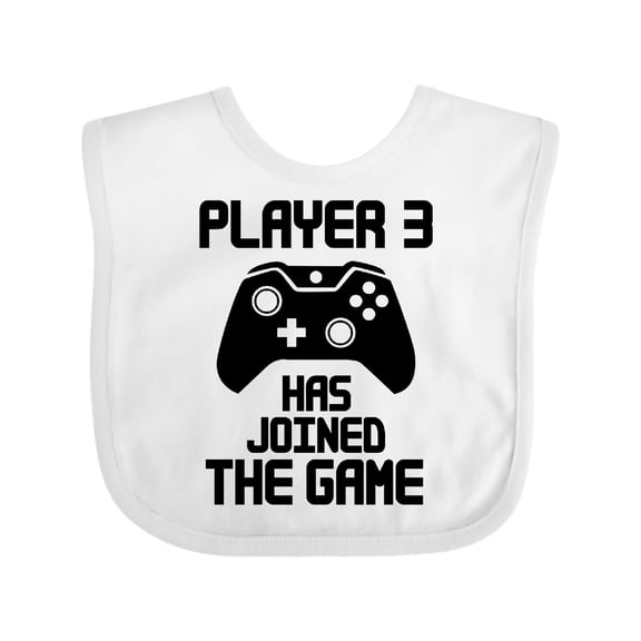 Inktastic Player 3 Has Joined the Game Boys or Girls Baby Bib