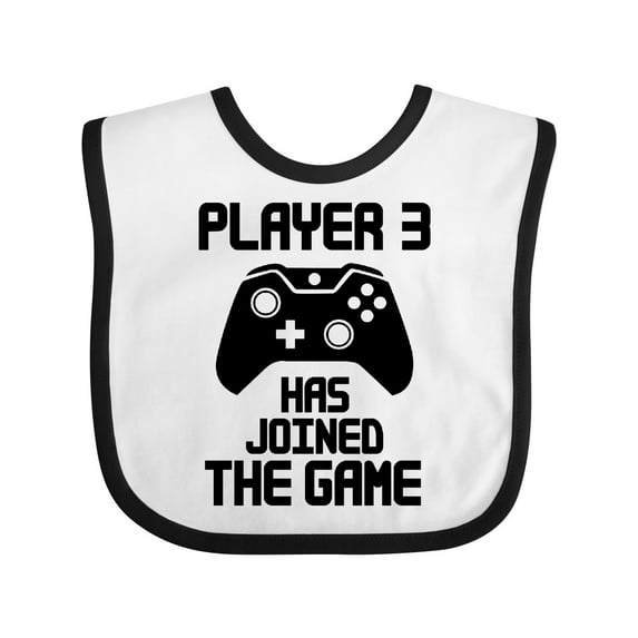Inktastic Player 3 Has Joined the Game Boys or Girls Baby Bib