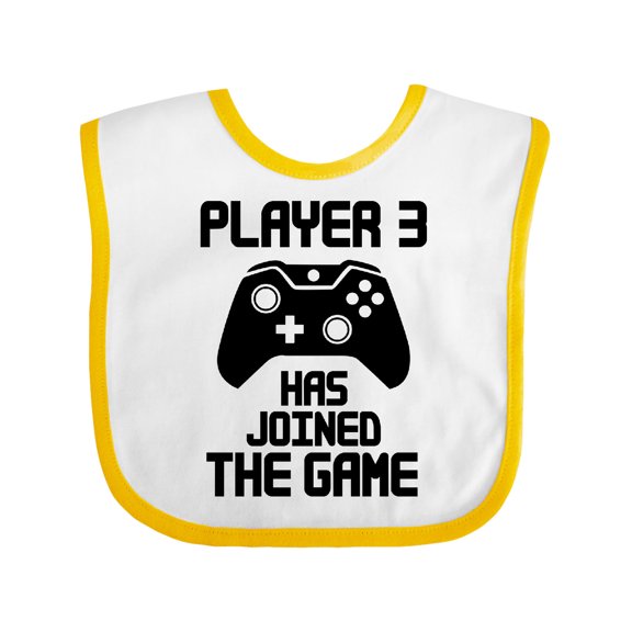 Inktastic Player 3 Has Joined the Game Boys or Girls Baby Bib
