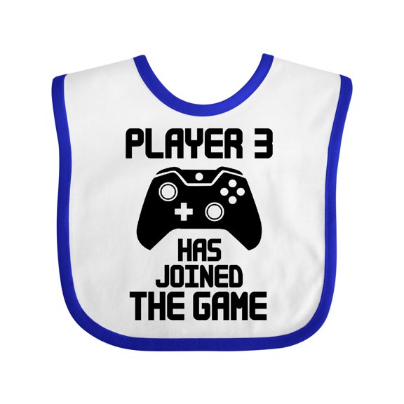 Inktastic Player 3 Has Joined the Game Boys or Girls Baby Bib