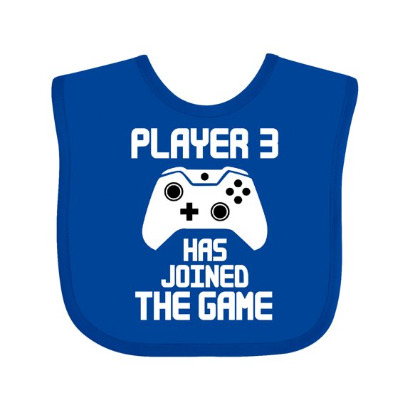 Inktastic Player 3 Has Joined the Game Boys or Girls Baby Bib