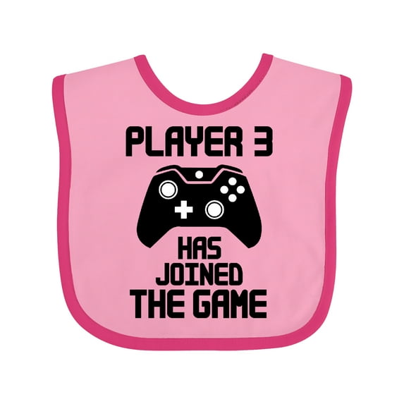 Inktastic Player 3 Has Joined the Game Boys or Girls Baby Bib
