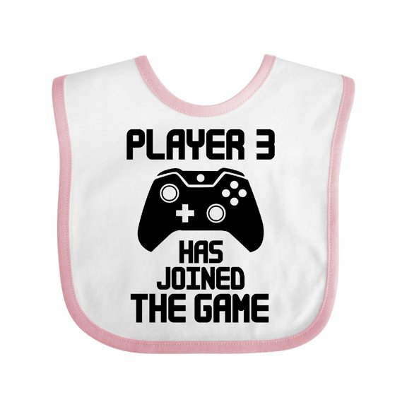Inktastic Player 3 Has Joined the Game Boys or Girls Baby Bib
