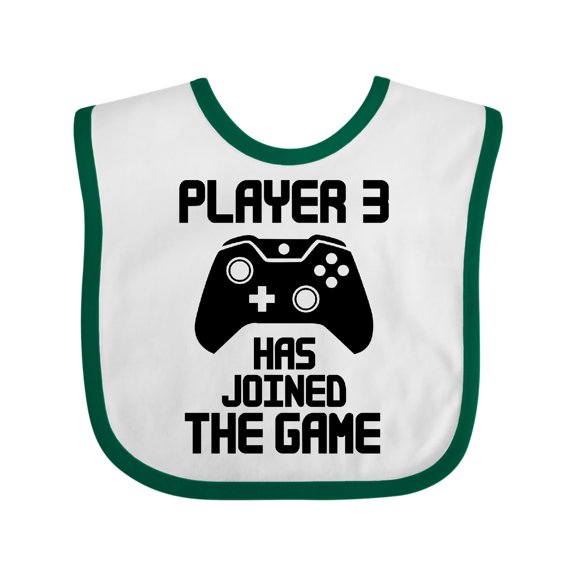 Inktastic Player 3 Has Joined the Game Boys or Girls Baby Bib