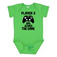 thumbnail image 1 of Inktastic Player 3 Has Joined the Game Boys or Girls Baby Bodysuit, 1 of 5