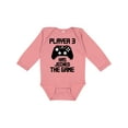 thumbnail image 1 of Inktastic Player 3 Has Joined the Game Boys or Girls Long Sleeve Baby Bodysuit, 1 of 5