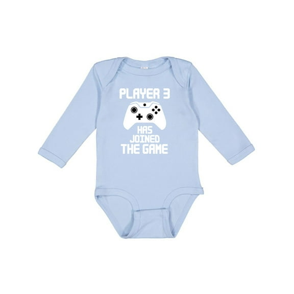 Inktastic Player 3 Has Joined the Game Boys or Girls Long Sleeve Baby Bodysuit