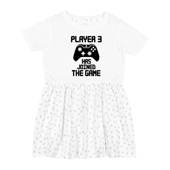 Inktastic Player 3 Has Joined the Game Girls Toddler Dress